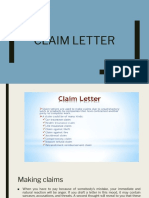 Claim Letter