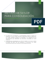 Método de Taylor para Consolidación