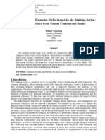 A Comparison of Financial Performance in The Banking Sector