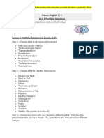 Honors English 11 B Unit 2 Portfolio Guidelines Objective: To Write A Comparison and Contrast Essay