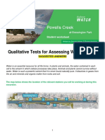 Qualitative Tests For Assessing Water Quality: Suggested Answers