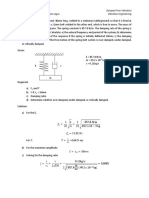 Sample Problem Damped Free Vibration