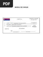 Modelo de Cheque