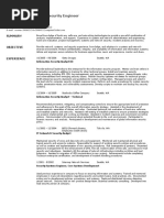 Network Security Engineer Resume Free PDF Template