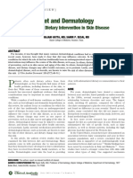 Diet and Dermatology: The Role of Dietary Intervention in Skin Disease