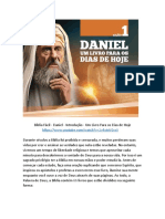 Lição 1. Introdução - Daniel, Um Livro para Os Dias de Hoje