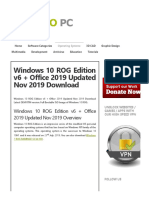 Windows 10 ROG Edition v6 + Office 2019 Updated Nov 2019 Download