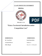 "Extra-Territorial Jurisdiction Under Competition Law": National Law Institute University Bhopal