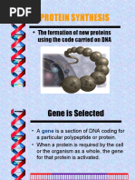 Protein Synthesis: - The Formation of New Proteins Using The Code Carried On DNA