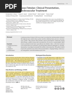 CCF Clinical Presentation, Imaging, and Endovascular Treatment