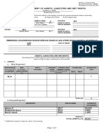 Sworn Statement of Assets, Liabilities and Net Worth