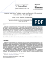 Dynamic Analysis of A Slider-Crank Mechanism With Eccentric Connector and Planetary Gears