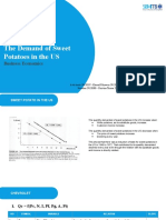 The Demand of Sweet Potatoes in The US: Case Analysis