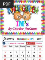 Calendar Kindergarten Im's