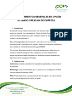 Guia y Lineamientos de Opcion de Grado