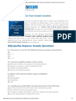 ASQ CQE Certification Exam Sample Questions