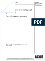 (BS EN 12255-3 - 2000) - Wastewater Treatment Plants. Preliminary Treatment