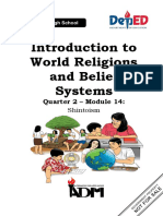 Introduction To World Religions and Belief Systems: Quarter 2 - Module 14