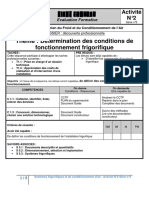 Thème - Détermination Des Conditions de Fonctionnement Frigorifique