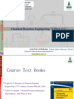 Chemical Reaction Engineering: "CHEN 321"