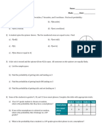 Geometry: Name: - Unit 6: Probability Unit 6 Review Mods: - Date