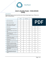 Spence Children'S Anxiety Scale - Child (Scas-Child) : Novopsych