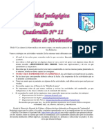 Continuidad Pedagógica 4to Grado Cuadernillo #11 Mes de Noviembre