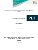 Prestación Del Servicio Social Unadista Cátedra Social Solidaria y Cátedra Región Fase 2 - Formulación.