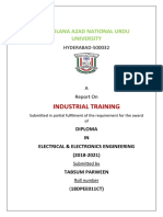 Industrial Training: Maulana Azad National Urdu University