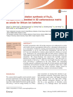 AiQ.a - Onepot Coprecipitation Synthesis of Fe3O4 Nanoparticles Embedded in 3D Carbonaceous Matrix As Anode For Lithium Ion Batteriesarticle - 2019