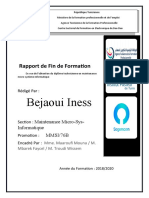 Bejaoui Iness: Rapport de Fin de Formation