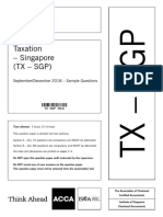 Taxation - Singapore (TX - SGP) : Applied Skills