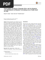 Water-Quality Assessment of Damodar River and Its Tributaries and Subtributaries in Dhanbad Coal Mining Areas of India Based On WQI