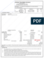 National Teachers College: Student Registration Form