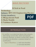 Half-Wave Rectifier: Programme: Subject Group Members