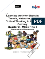 Learning Activity Sheet in Trends, Networks, and Critical Thinking in The 21 Century Quarter 2 - MELC 1 To 3