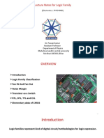 Lecture Notes For Logic Family: (Electronics: PHYS4008)