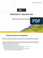 Workshop 5-1: Dynamic Link: ANSYS HFSS For Antenna Design