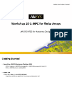 Workshop 10-1: HPC For Finite Arrays: ANSYS HFSS For Antenna Design