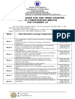 Learners' Guide For The Third Quarter List of Competencies (Melcs) Tle Cookery 10