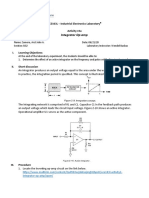 Integrator Op-Amp: ECE103L - Industrial Electronics Laboratory Activity #3a