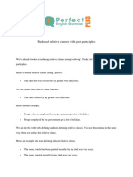 Reduced Relative Clauses With Past Participles