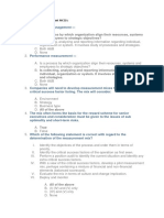 Performance Measurement MCQ