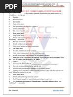 MCQ Global Competence and Personality Development GC 303 SY BBA