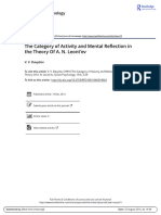 Davydov, V. v. (1981) - The Category of Activity and Mental Reflection in The Theory of A. N. Leont'Ev. Soviet Psychology, 19 (4), 3-29