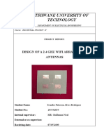 Tshwane University of Technology: Design of A 2.4 GHZ Wifi Array Patch Antennas