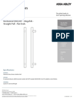 ASSA ABLOY Rockwood RM3301 - MegaTek - Straight Pull - Flat Ends Cut Sheet