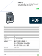 Product Data Sheet: Circuit Breaker Compact Nsx100H, 70 Ka at 415 Vac, Ma Trip Unit 6.3 A, 3 Poles 3D