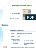 Sysmex General Service Training: KX-21 Introduction