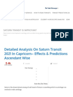 Saturn Transit 2021 in Capricorn - Effects & Predictions Ascendant Wise